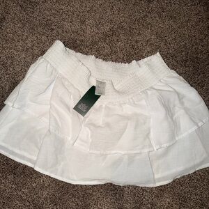 Wild Fable White Tiered Ruffle Skirt